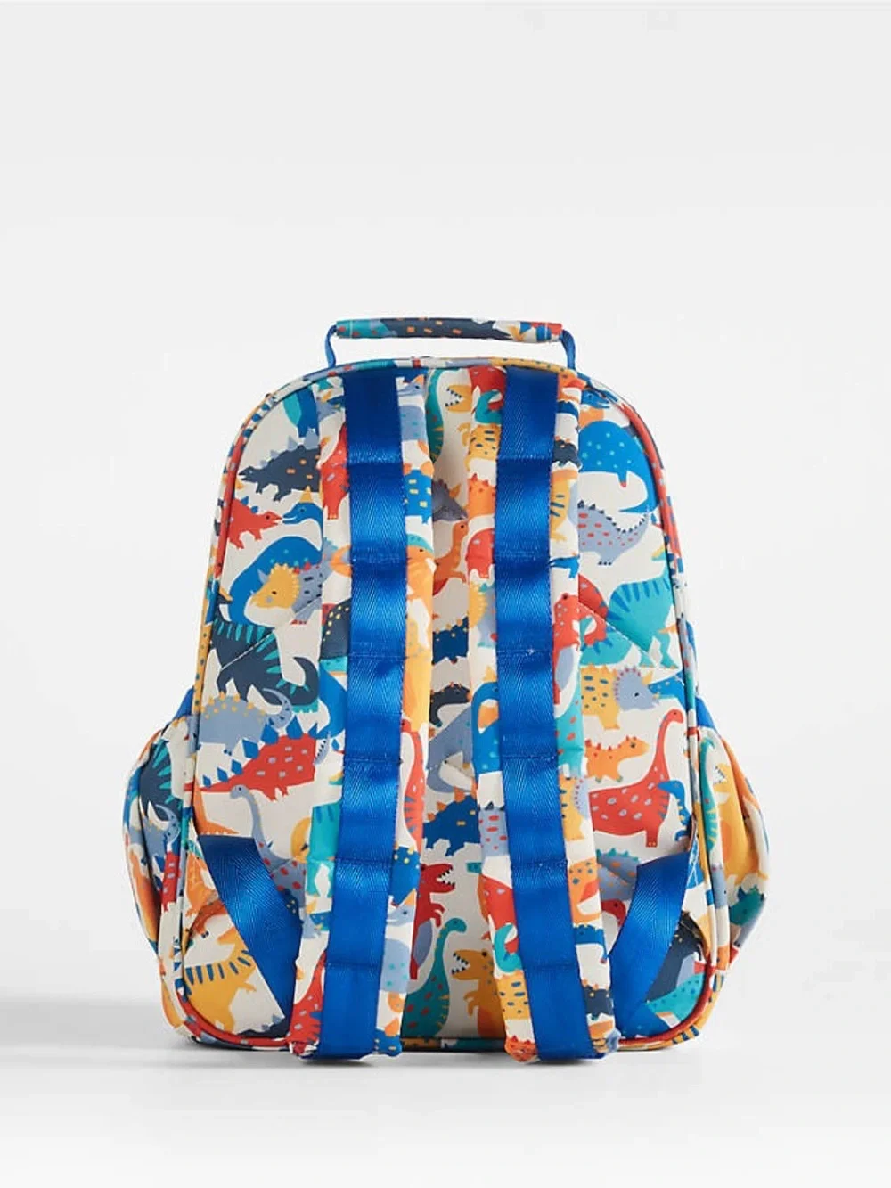Crate&Barrel Kids Dinosaur Backpack in Blue, Orange, Yellow